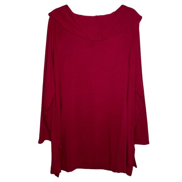 Chicos Zenergy Womens Size 4/XXL Red Cowl Neck Tunic Top Long Sleeve Chico's - Picture 6 of 9
